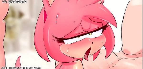  Amy Rose Double Penetration - Sonic the Hedgehog Porn